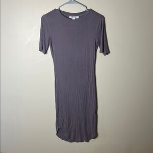 Women's Purple Ribbed Dress